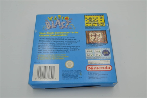 Wario Blast - UKV - I æske - Game Boy Original spil (A Grade) (Genbrug)